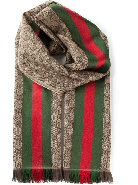 mens gucci knit scarf|gucci scarf men sale.